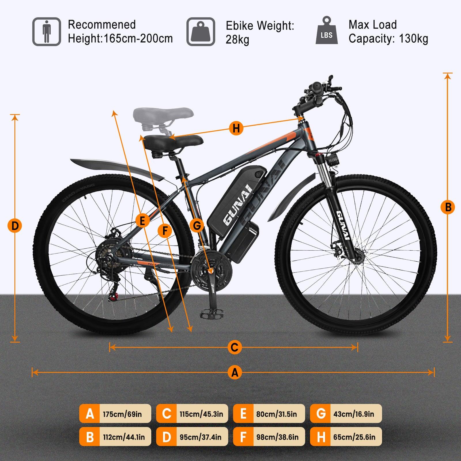 GUNAI GN29 750W 29Inch Electric Mountain Bike
