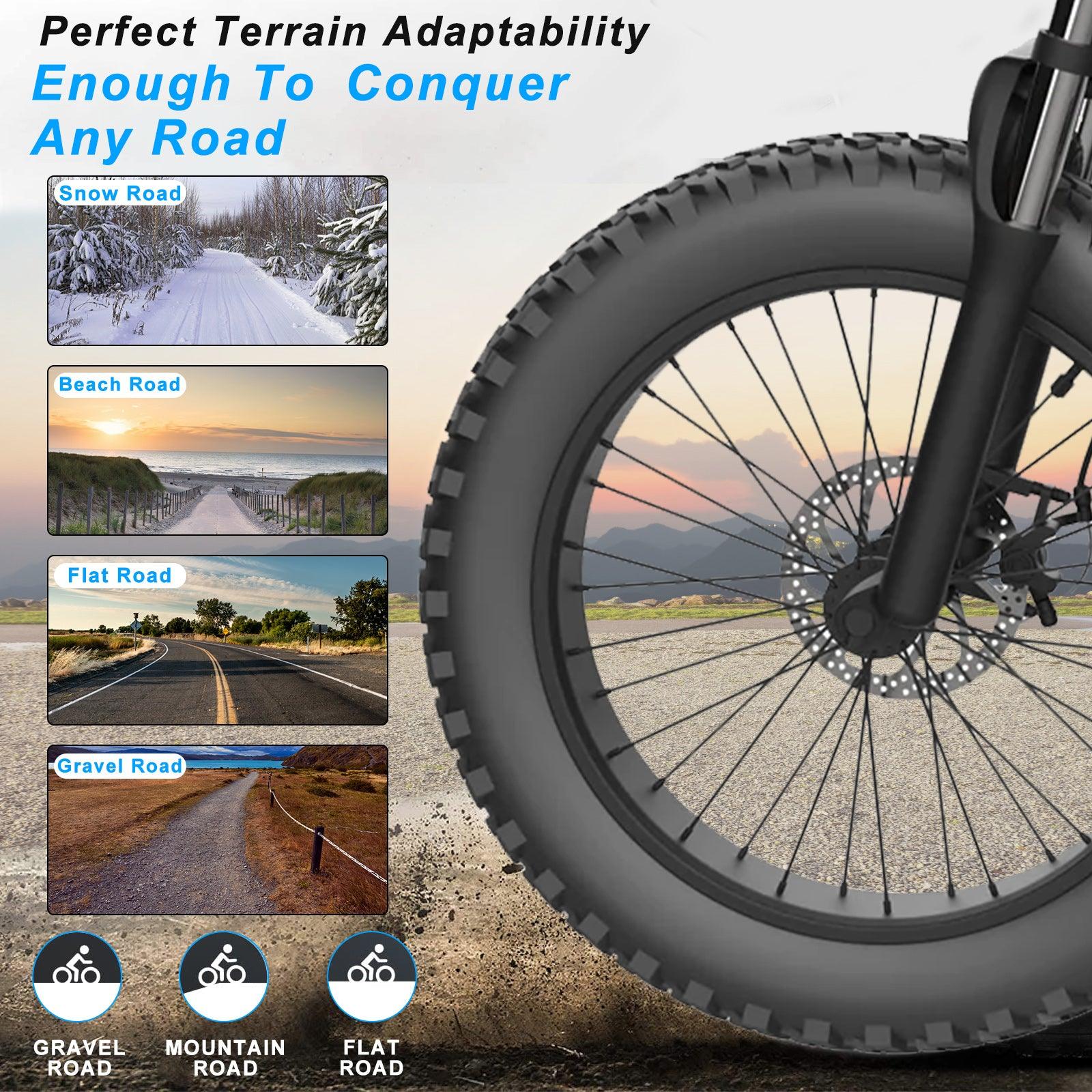 GUNAI MX25 1000W 20Inch Off-road Fat Tire Moutain Electric Bike