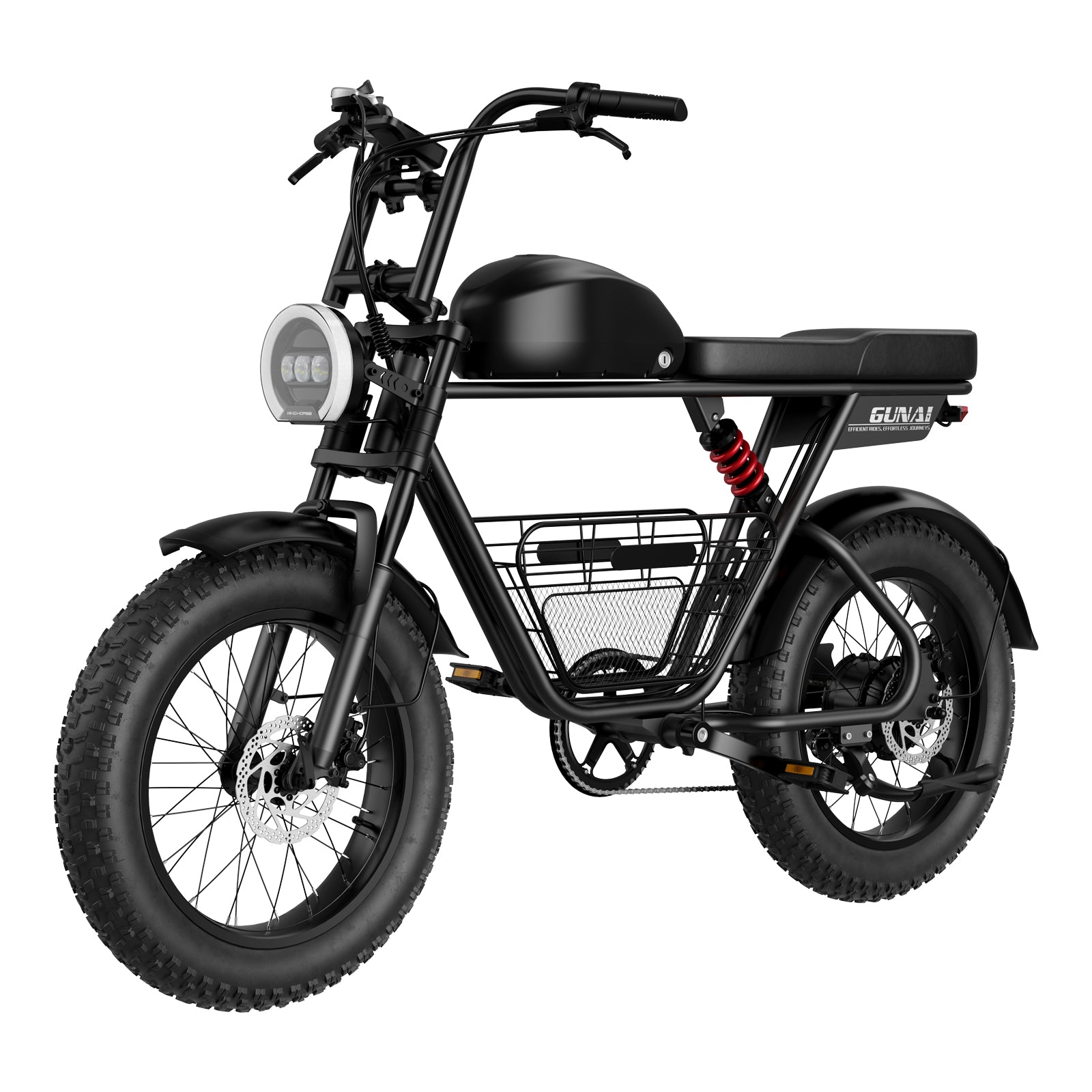 GUNAI-T All-Terrain Electric Bike for Adults 20Inch Fat Tire Motorcycle 48V 21AH