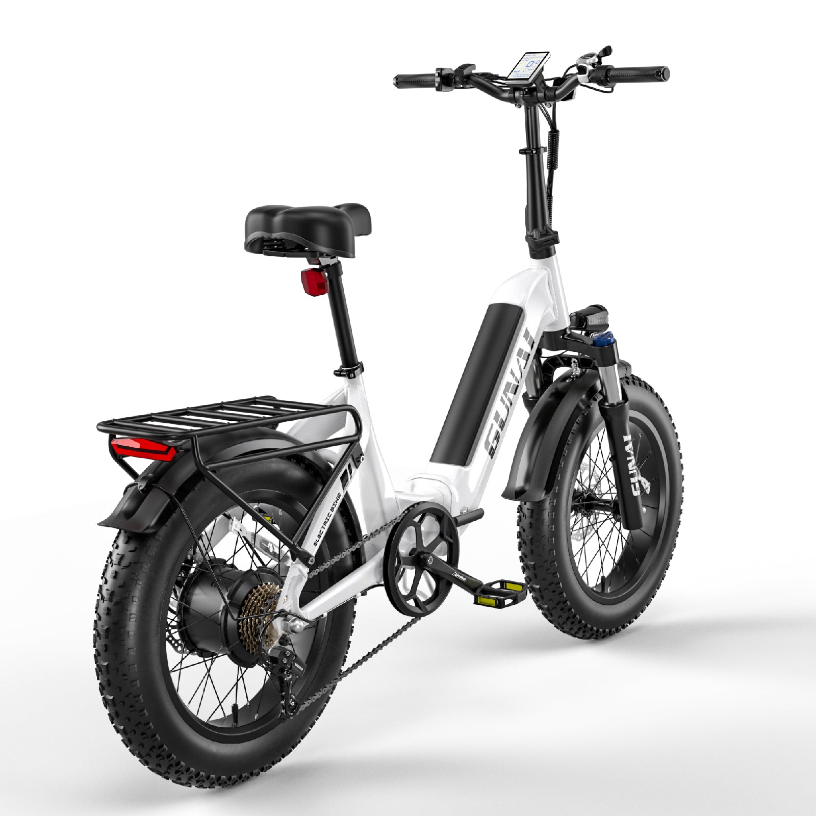 GUNAI GN20 Electric Bike 20’’ Fat Tire Step-Thru Foldable Commuter Ebike for Adults